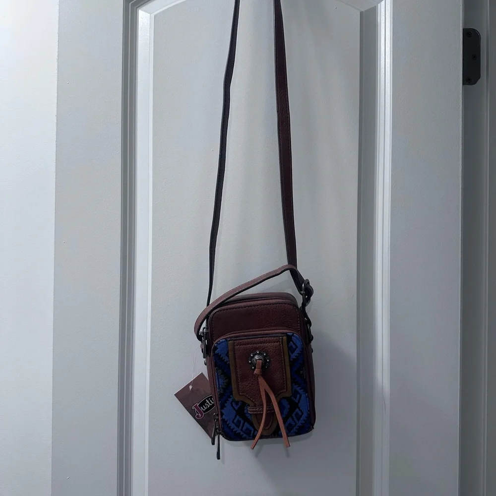 NWT Justin Boots Leather Crossbody Purse - Picture 9 of 9